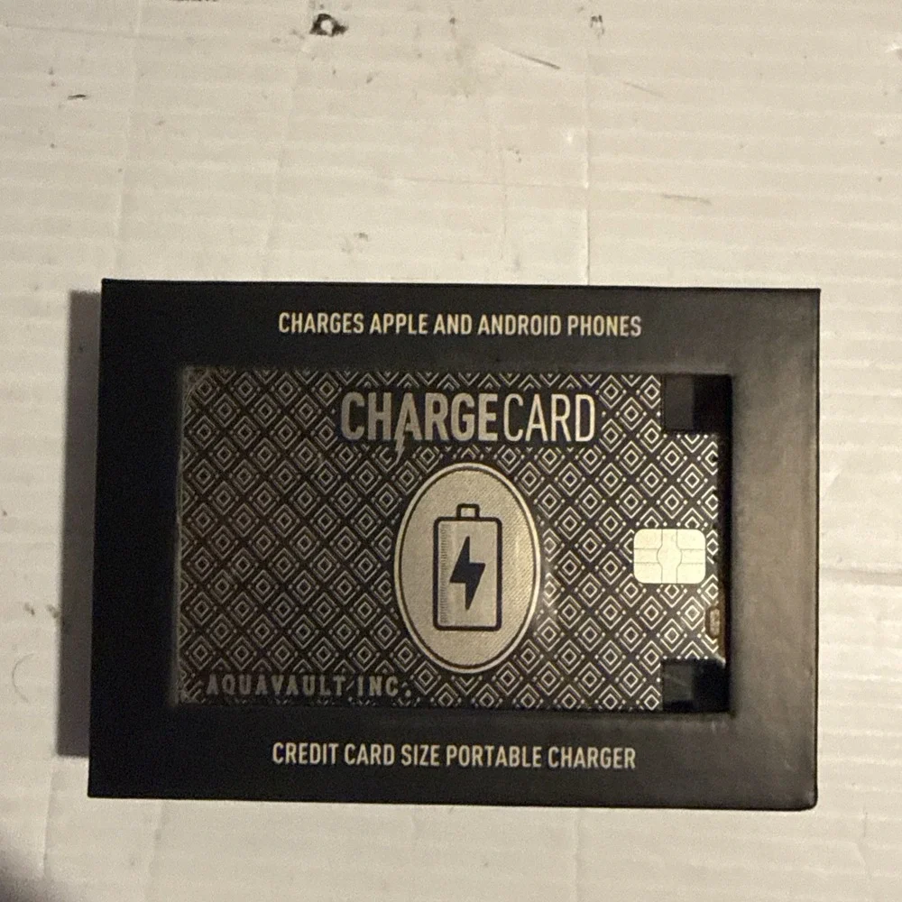 AquaVault ChargeCard Model AV10 Portable Power Bank Phone Charger | Brand New